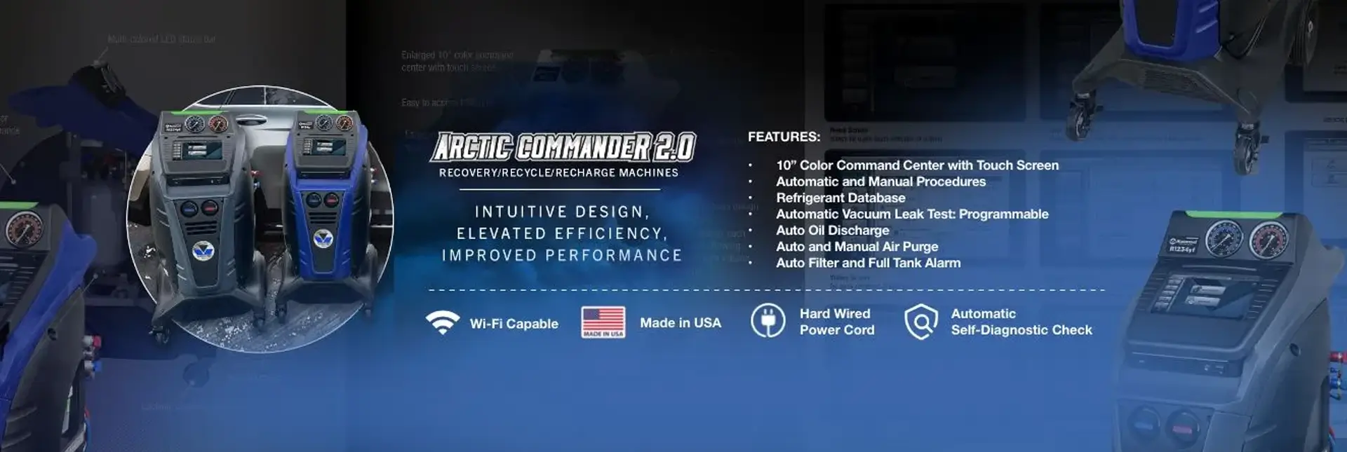 Mastercool’s enhanced Arctic Commander 2.0 line of R/R/R machines